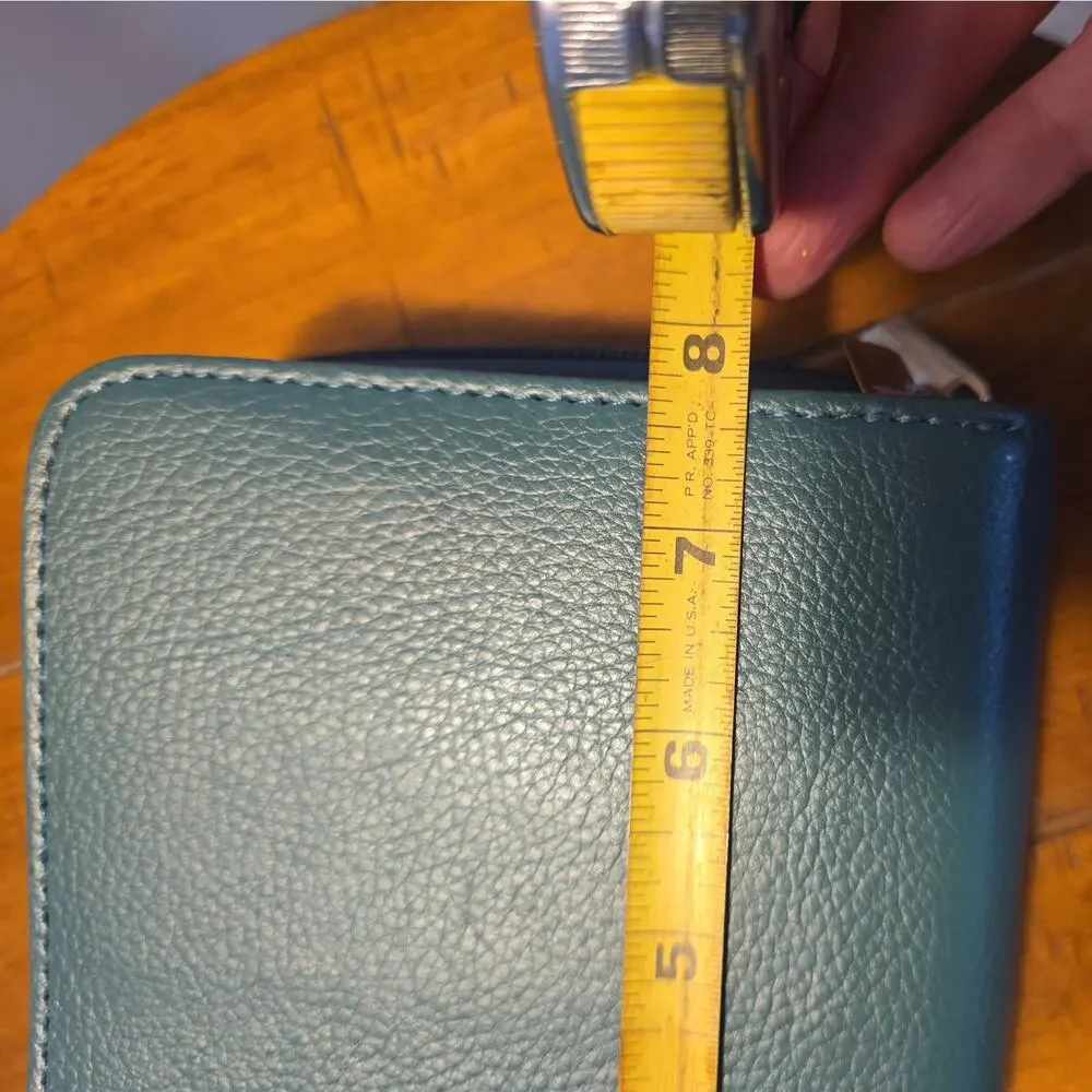 Mundi Mundex Daily Planner Organizer with Card Slots leather like teal accordion